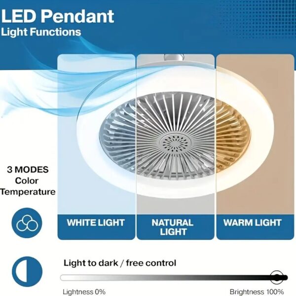 Ventilador con Luz Led - Imagen 4